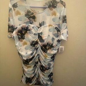 NWT Torrid Multicolor Ruched Blouse Size 1X 14/16